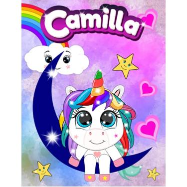 Imagem de Quaderno con Baby Unicorno - Camilla: Quadernone a quadretti con Unicorni ed Arcobaleno per Bambine - Le Pagine sono numerate con quadretti da 5mm e ... Notebook per scrivere e fare i compiti