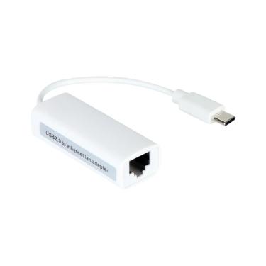 Imagem de Adaptador de rede Ethernet USB 2.0 Tipo C  Cabo de Internet com fio para Macbook Windows Systems
