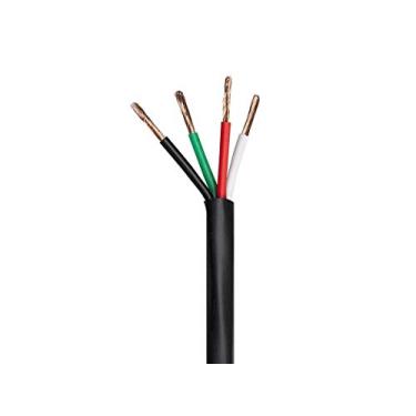 Imagem de Monoprice Cabo de alto-falante 113719 Série Nimbus calibre 14 AWG 4 condutores CMP – Classificação UL Plenum de 30,5 m, cobre 100% puro com condutores codificados por cor, preto