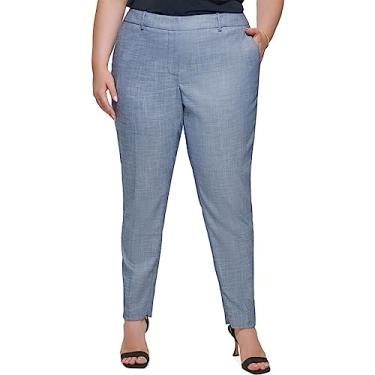 Imagem de Calvin Klein Calça feminina plus cintura média cropped tornozelo, Limoges Multi, 21 Plus Size