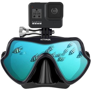 Imagem de OCTOMASK – Máscara de mergulho sem moldura com suporte para todas as câmeras GoPro Hero para mergulho, snorkeling, mergulho livre, Frameless - Black, One Size Fits All
