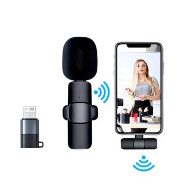 Imagem de Microfone de lapela sem fio para telefone tipo C, microfone sem fio Plug-Play microfones para gravação de vídeo USB-C Android, entrevista, vlog, sincronização automática e redução de ruído