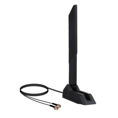 Imagem de Antena WiFi Tri-Band 2.4/5/6G RP-SMA Base Magnética Adaptador Antena com Cabo de Extensão de 0,8 m para Asus Z690 B560 H610 H670 B660 Z690 Placa Mãe 2T2R PCI-E Roteador de Rede Bluetooth