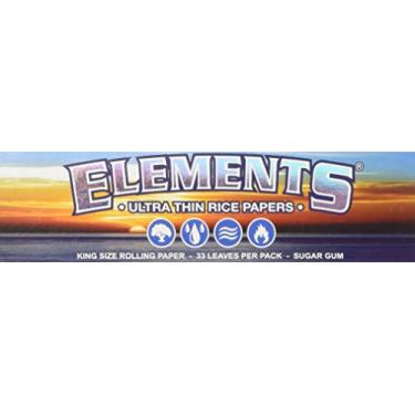 Imagem de Elements King Size Papéis e Pontas de Rolo de Arroz Connoisseur Slim – 3 Pacotes