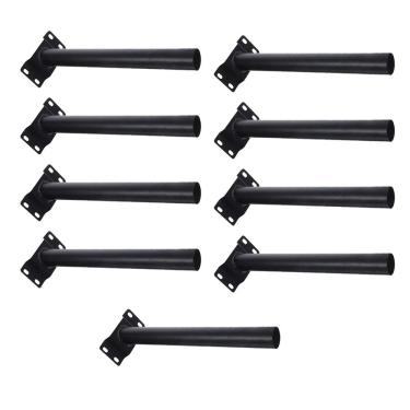 Imagem de Suporte Luminaria Solar Porte Barra Kit 9 Unidades Pintura Eletrostatica Segurança Ilum...
