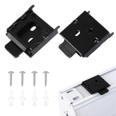 Imagem de Suportes de montagem de metal fivelas de persiana de substituição universal para persiana de rolo (preto)