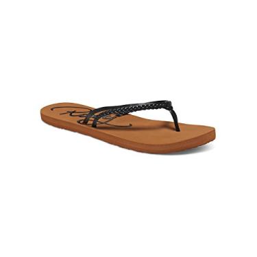 Imagem de Roxy Chinelo feminino Cabo Flip Flop, Preto/Marrom, 9