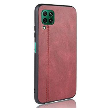 Imagem de Capa para celular Huawei Honor P40 Lite Proteção robusta 360° Capa de couro liso para Huawei Honor P40 Lite