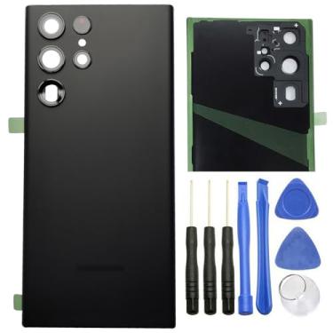 Imagem de ubrokeifixit Capa de vidro traseira para Galaxy S22 Ultra 5G de substituição para Samsung Galaxy S22 Ultra 5G 17.3 cm 5,135.9 cm SM-S908 (não para S22 15.5 cm, NÃO para S22+ 16.8 cm) (S22