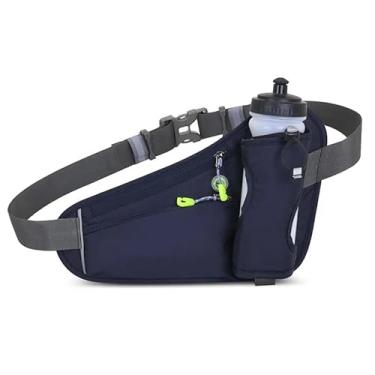 Imagem de Pochete esportiva feminina, pochete de hidratação, masculina, para corrida ao ar livre, com cinto, bolsa para caminhada, mochila de cintura reflexiva ajustável