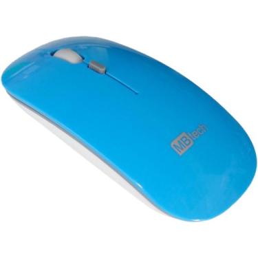 Imagem de Mouse Óptico Sem Fio Recarregável - Silencioso Slim Usb 3.0 Azul - MBT