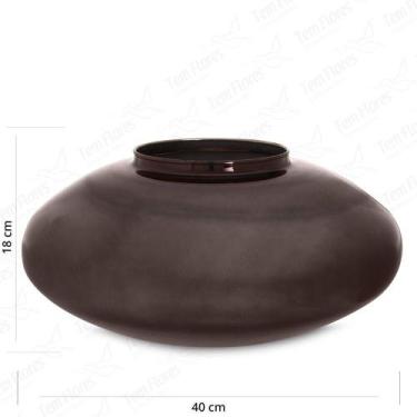 Imagem de Vaso de Vidro Terrario Grande Espelhado Chocolate 40x18 - Tem Flores