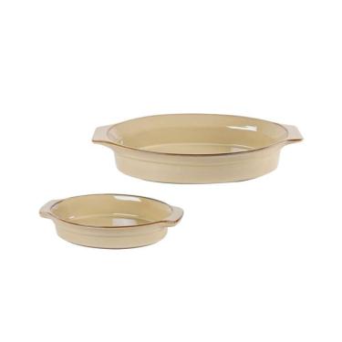 Imagem de 2 Travessas de Cerâmica Bege 40cm UN0024 BTC