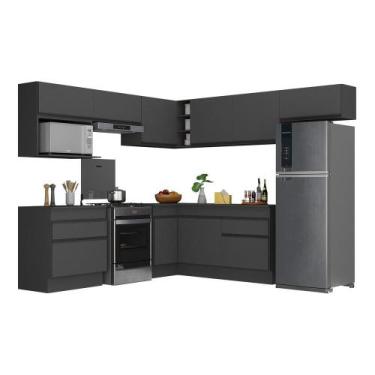 Imagem de Armário de Cozinha Completa de Canto com Rodapé Veneza Multimóveis V21