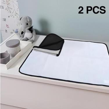 Imagem de 2 Protetores de Colchão 100x70 Absorventes Laváveis Branco com Borda P
