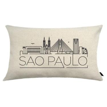 Imagem de Almofada City Retangular Estampada 30x50cm São Paulo - FASTLAR