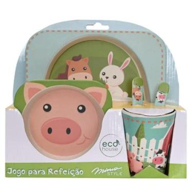 Imagem de Jogo para Refeição Infantil Eco-friendly Safari Mimo Style  Colorido
