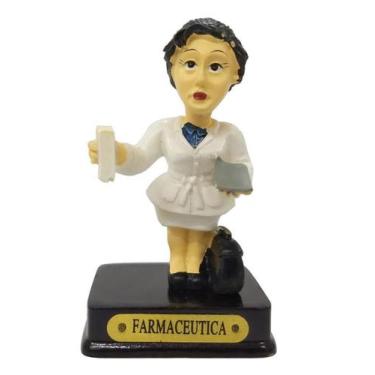 Imagem de Boneco Profissional Farmacêutica Miniatura Decoração 8 Cm - Meerchi