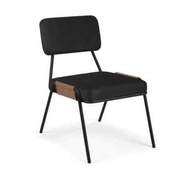 Imagem de Cadeira Ipê Sem Braço Aço Carbono Preto - Drop mobiliário