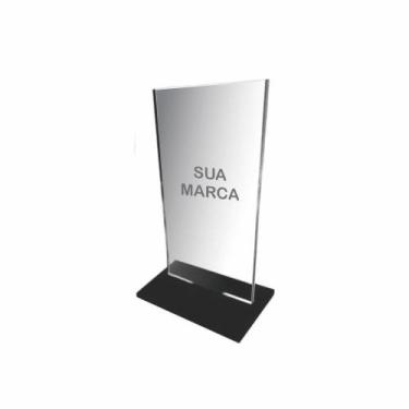 Imagem de 32 Troféu Acrílico Cristal Sem Personalização Liso 15x10cm - OC Shop