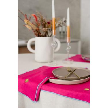 Imagem de Americano pink: kit 2 lugares americanos + 2 guardanapos - Pano Urbano