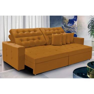 Imagem de Sofá Texas 2.60m Retrátil e Reclinável - Sofisticato, terra
