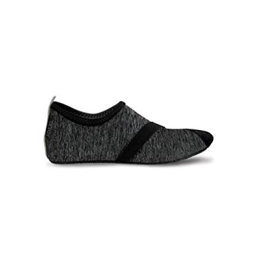 Imagem de FITKICKS Calçado feminino original dobrável estilo de vida ativo minimalista sapatos aquáticos esportivos para ioga descalço, preto mesclado, preto mesclado, pequeno, Preto mesclado/preto, Small
