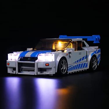 Imagem de Bourvill LED Lights Kit for Lego Speed Champions Fast & Furious Nissan Skyline GT-R 76917- Lights Set Compatible with Lego 76917 Set -Classic Version (Lights Kit Without Model)