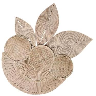 Imagem de Decoração De Parede Boho Composição Cestos De Palhas Cravo. - THOMAZIN