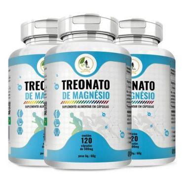 Imagem de Kit C/3 Magnésio Treonato 500mg - 120 Cáps - Fits Life