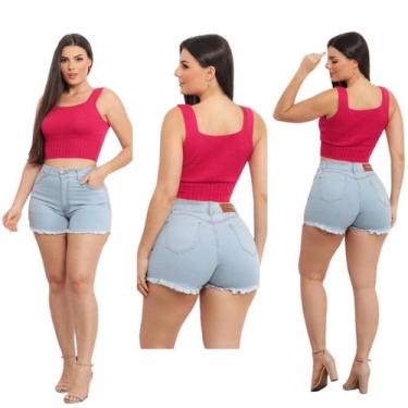 Imagem de Short Feminino Cintura Alta Jeans  - Vários Modelos - RACKSON, short j