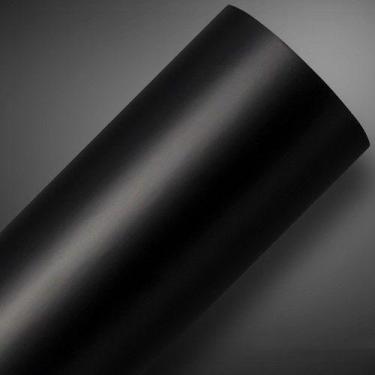 Imagem de Adesivo Vinil 60x120cm envelopamento Satin Preto Black Fosco para Colu