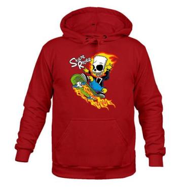 Imagem de Moletom Blusa De Frio Flanelado Skate Rid - Surprass, Bordô, P
