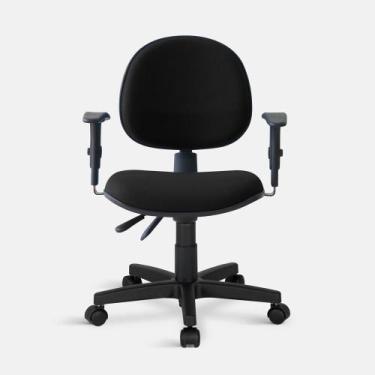 Imagem de Cadeira Executiva Turim Giratória Back com Braços Preta - Flex Cadeira