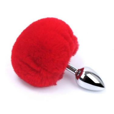 Imagem de Plug Anal rabo de Coelho Pompom Vermelho - Sex shop - lovetoy