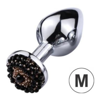 Imagem de Plug Anal Cônico Médio Aço Inoxidável Com Miçangas Na Base - Aphrodisi