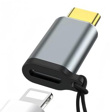 Imagem de LBSC Adaptador Lightning para USB C, adaptador USB-C para iPhone, adaptador USB C macho adaptador de carregamento para iPhone 15/15 Plus/15 Pro/15 Pro Max, iPad Air, MacBook Pro e mais (cinza)