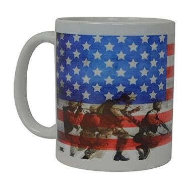Imagem de Rogue River Tactical Melhor caneca de café Bandeira dos EUA Soldados Estátua da Liberdade Patriota Americano Copo Novidade Ótima Ideia de Presente para Homens Pai Pai Marido Militar Veterano