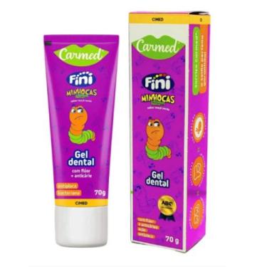 Imagem de Gel Dental Com Flúor Carmed Fini Minhocas 70g Maça Verde - Cimed