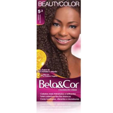 Imagem de Beautycolor  COLORAÇÃO BELA  COR  KIT 5.3 CASTANHO CLARO DOURADO 