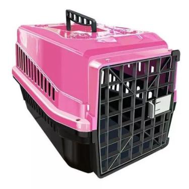 Imagem de Caixa de Transporte Para Animais Porte Médios Rosa 30cm Rosa - MecPet