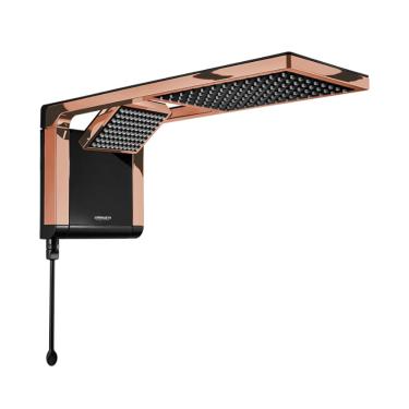 Imagem de Chuveiro Acqua Duo Ultra Preto Rose Gold 7800W 220V Lorenzetti