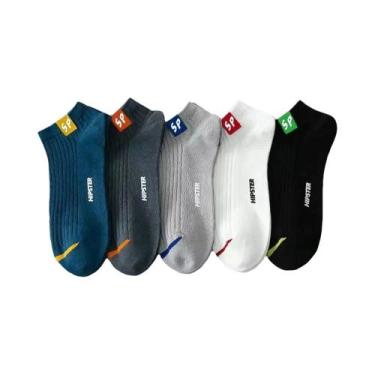 Imagem de 10 Pares de Meias de Barco Masculinas - Respiráveis, Absorventes de Su