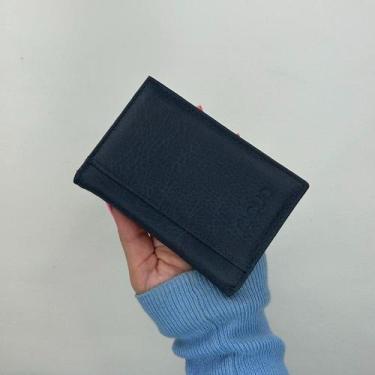 Imagem de Porta-cartão recuo em couro legitimo c.5006, Azul marinho