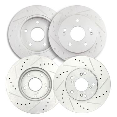 Imagem de ECCPP 31305 31227 Rotores de freio a disco sólido dianteiros ventilados e traseiros adequados para Acura ILX 2014-2015, para Honda Civic 2013-2015