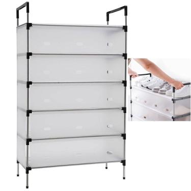 Imagem de Sapateira Rack 6 Andares 18 Pares Sapato Tenis Sandalia Livro Objeto Organizaçao Hall de Entrada