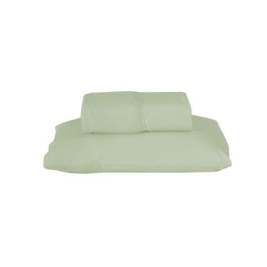 Imagem de Jogo de Lençol Solteiro 2 Peças Liso 80% Algodão Percal 180 Fios Verde