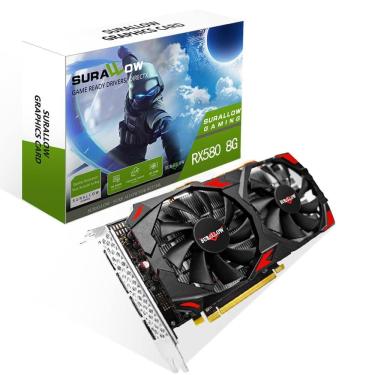 Imagem de Placa gráfica SURALLOW RX 580 8GB GDDR5 256 Bit para PC de jogos
