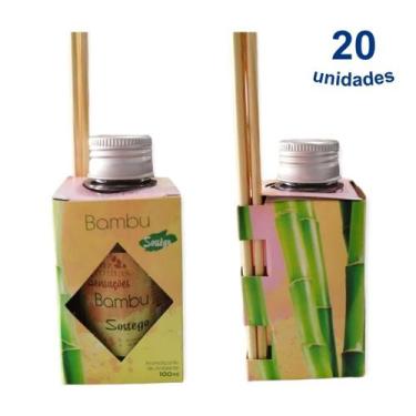 Imagem de Kit 20 Aromatizador de Ambiente 100ml Difusor Vareta Perfumado Cheiros