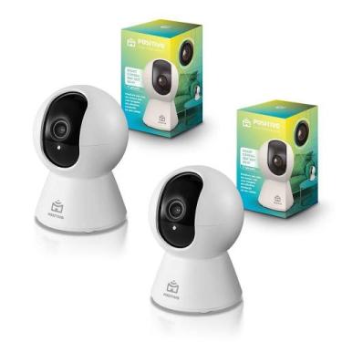 Imagem de Kit 2 Smart Câmera 360 Bot Wi-fi 2ª Geração Positivo Casa Inteligente 